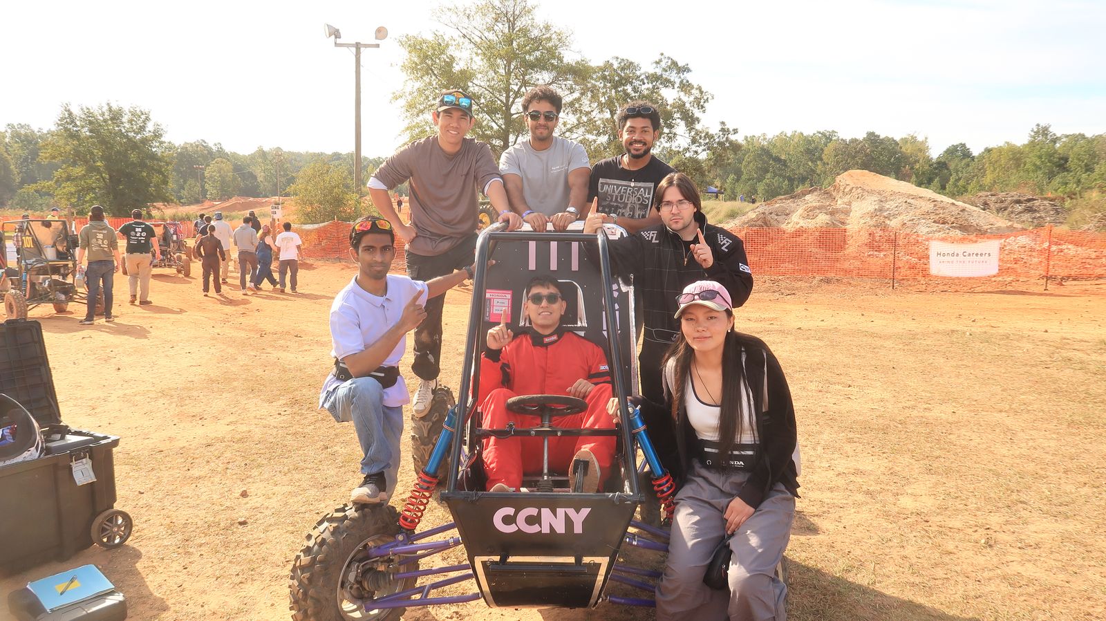 The team with the car